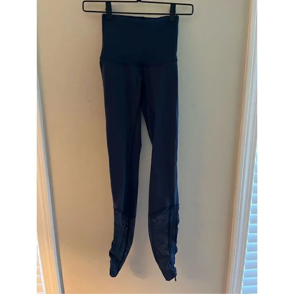 Lululemon Sweaty Endeavor Tights Mesh Inkwell Size 2